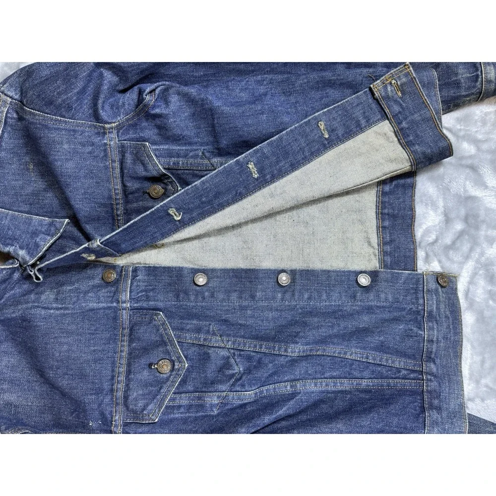 Vintage 70s Levis 71205 0217 Mens Size 42L Denim Trucker Jacket Made USA Type 3